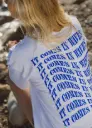 It comes in waves t-shirt (White/Blue)