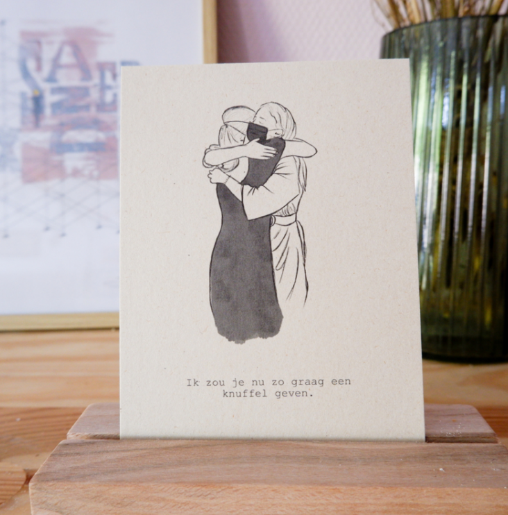 Knuffelkaart (Ik wens je heel veel warme armen om je heen)