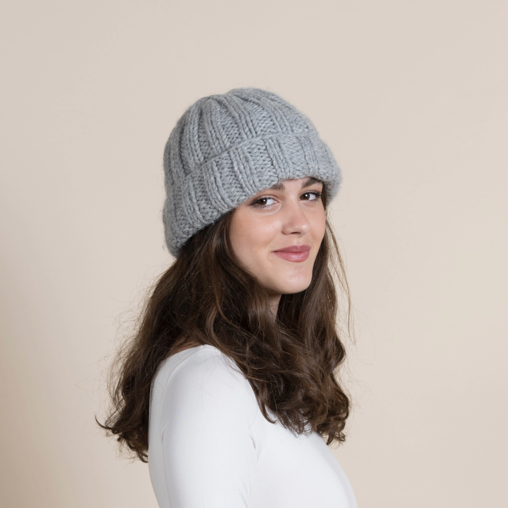 Ribknit Beanie (Grey)